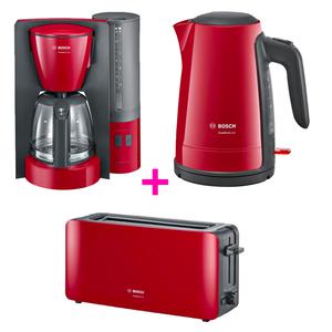 Pack Bosch Machine à Café (TKA6A044) + Bouilloire ComfortLine 1.7 l (TWK6A014) + Toaster compact ComfortLine (TAT6A114)