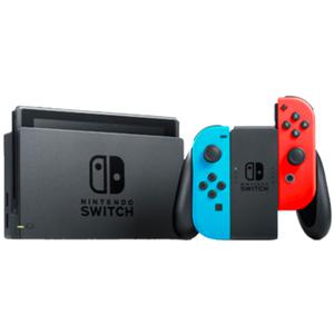 Console Nintendo Switch avec manettes Joy-Con bleu néon/rouge néon