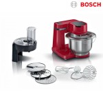 Robot petrin de cuisine MUM Serie 2 en acier inoxydable, rouge (MUMS2ER01) - Bosch + Mini hachoir 400W ROUGE (MMR08R2)