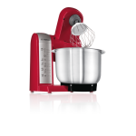 Pack Bosch Robot de cuisine MUM4 600 W - Rouge, Argent (MUM48R1) + Mini hachoir 400W ROUGE Bosch (MMR08R2)
