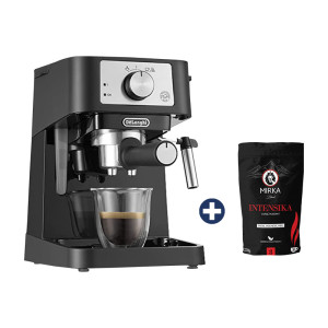 De'Longhi Stilosa Manual Espresso Machine, Latte & Cappuccino Maker - Noir (EC260BK) + 500g de café